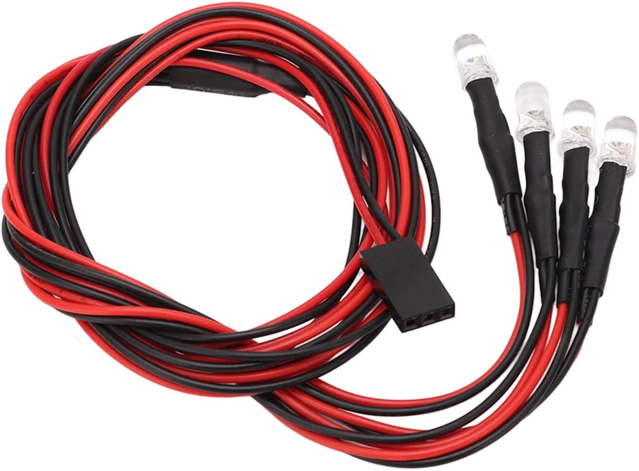 RC Car LED Lights, High Brightness White Red Light 5 Sets 4 LED 1/10 Scale Kit for Off-Road RC Racing Night Driving Hobbyists