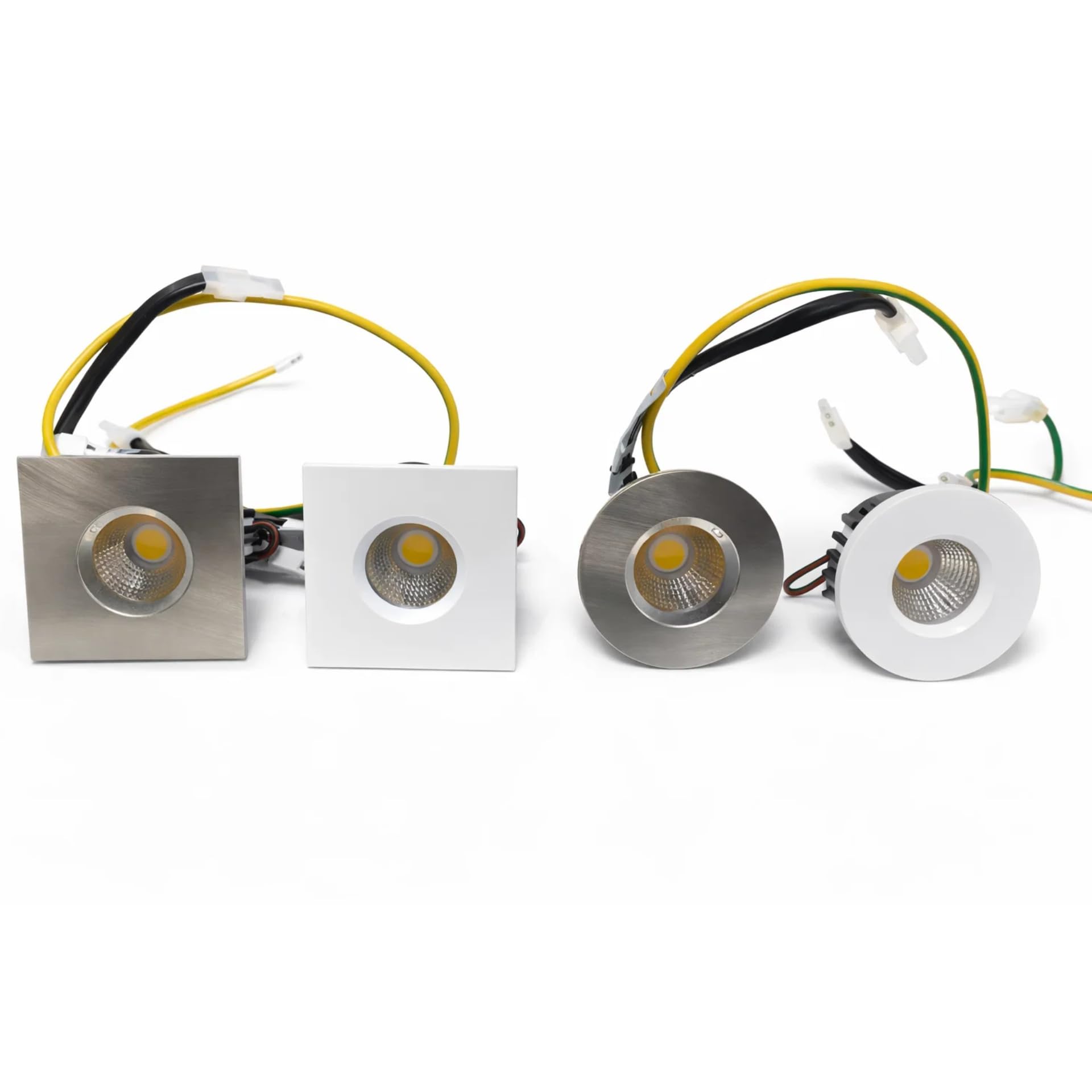 Ukew White Led Downlights Ceiling - 3W Mini Recessed Ceiling Lights, Aluminium Downlight Warm 3000K - Compact Indoor Ceiling Downlights For Kitchen & Spotlights