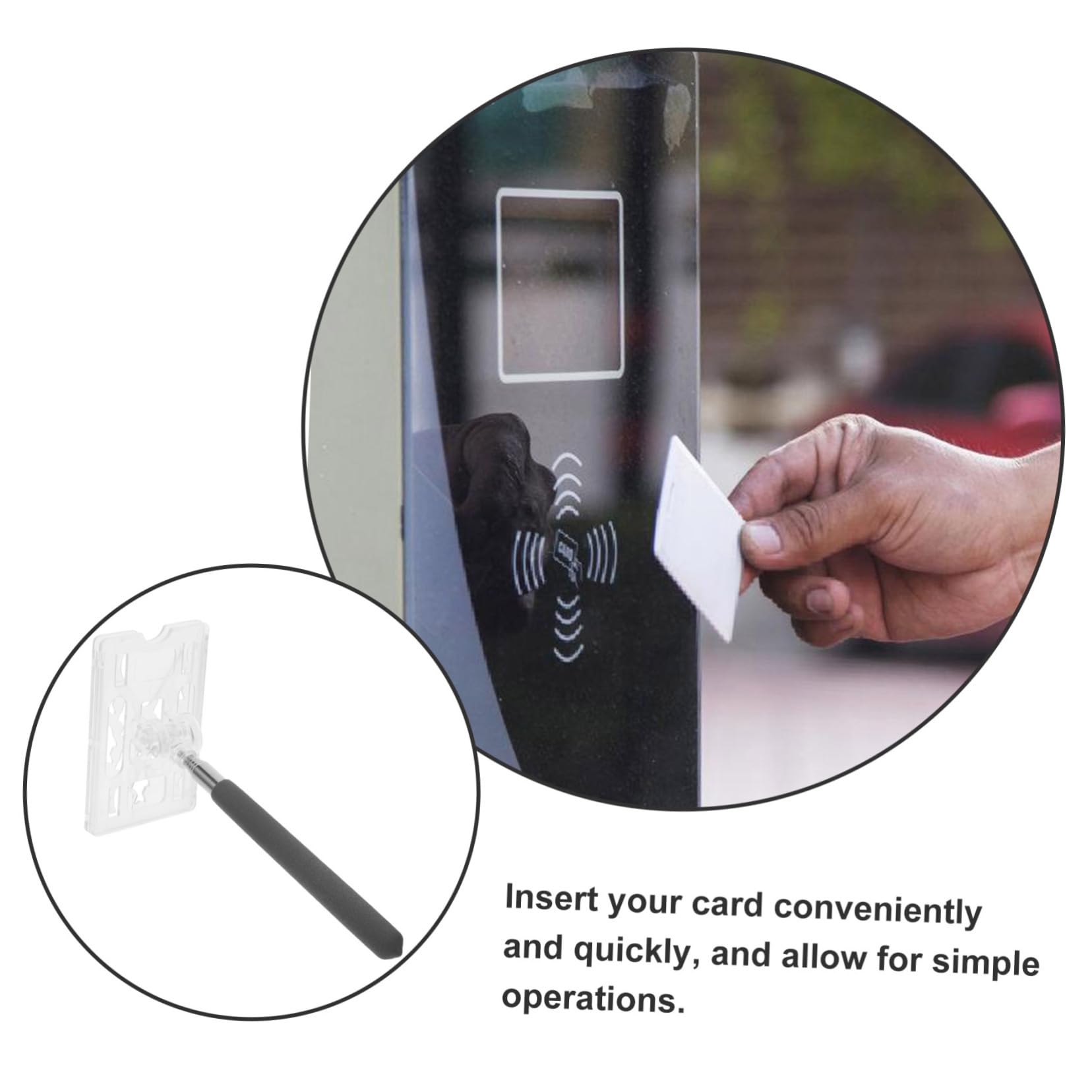 GLEAVI 5pezzi Porta Carte Di Per Parcheggio Asta Telescopica Per Facilitare Delle Tariffe Strumento Pratico e Durevole Per Auto