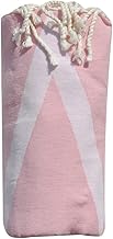 LES POULETTES Bijoux - Fouta Drap Plage et Hammam Coton Losange 100 x 200cm - Rose
