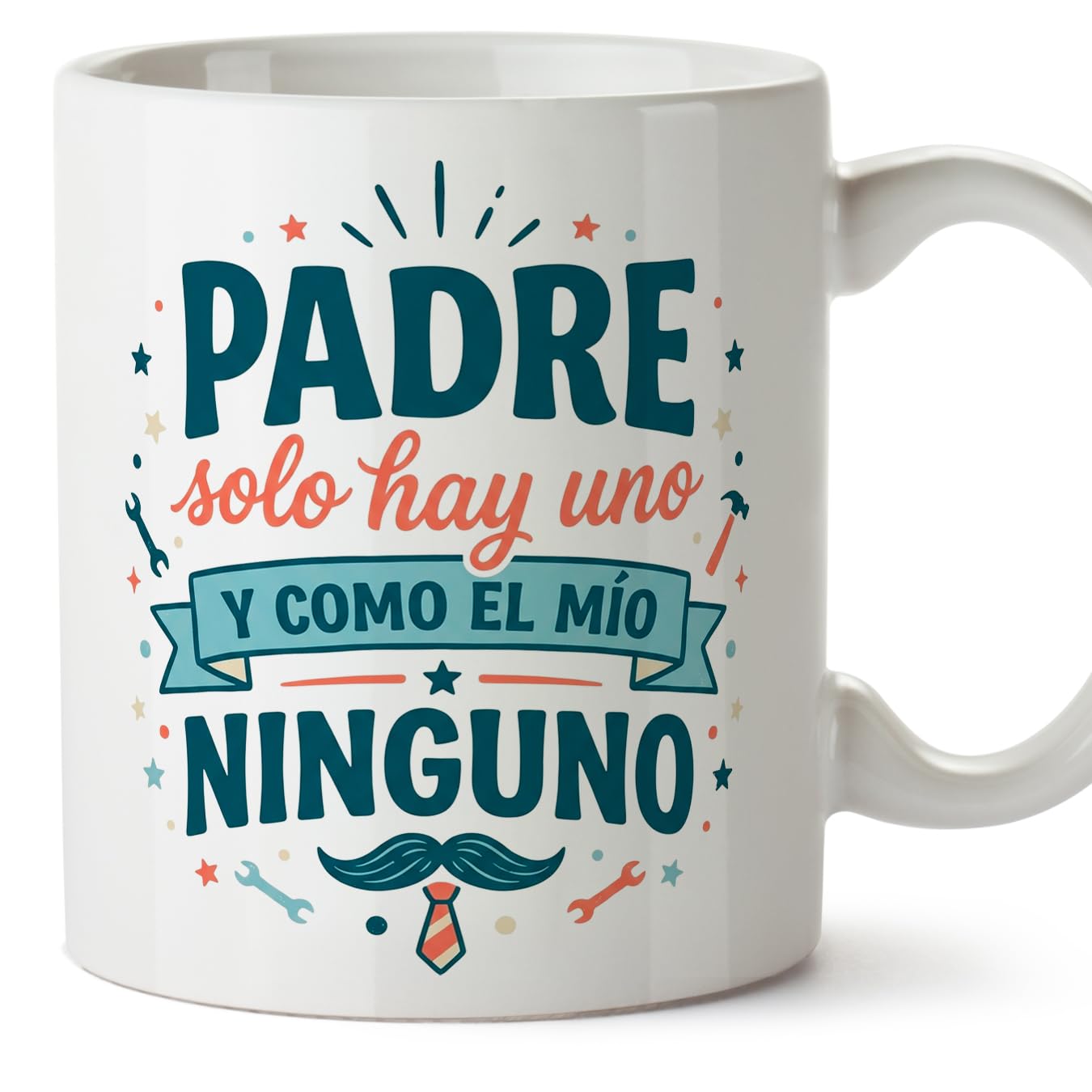 MUGFFINS Taza mamá con frase Para la mejor mamá del mundo en Español | regalo madre | 330 Ml 11 oz | Idea original para regalar | progenitores v3 — view 55