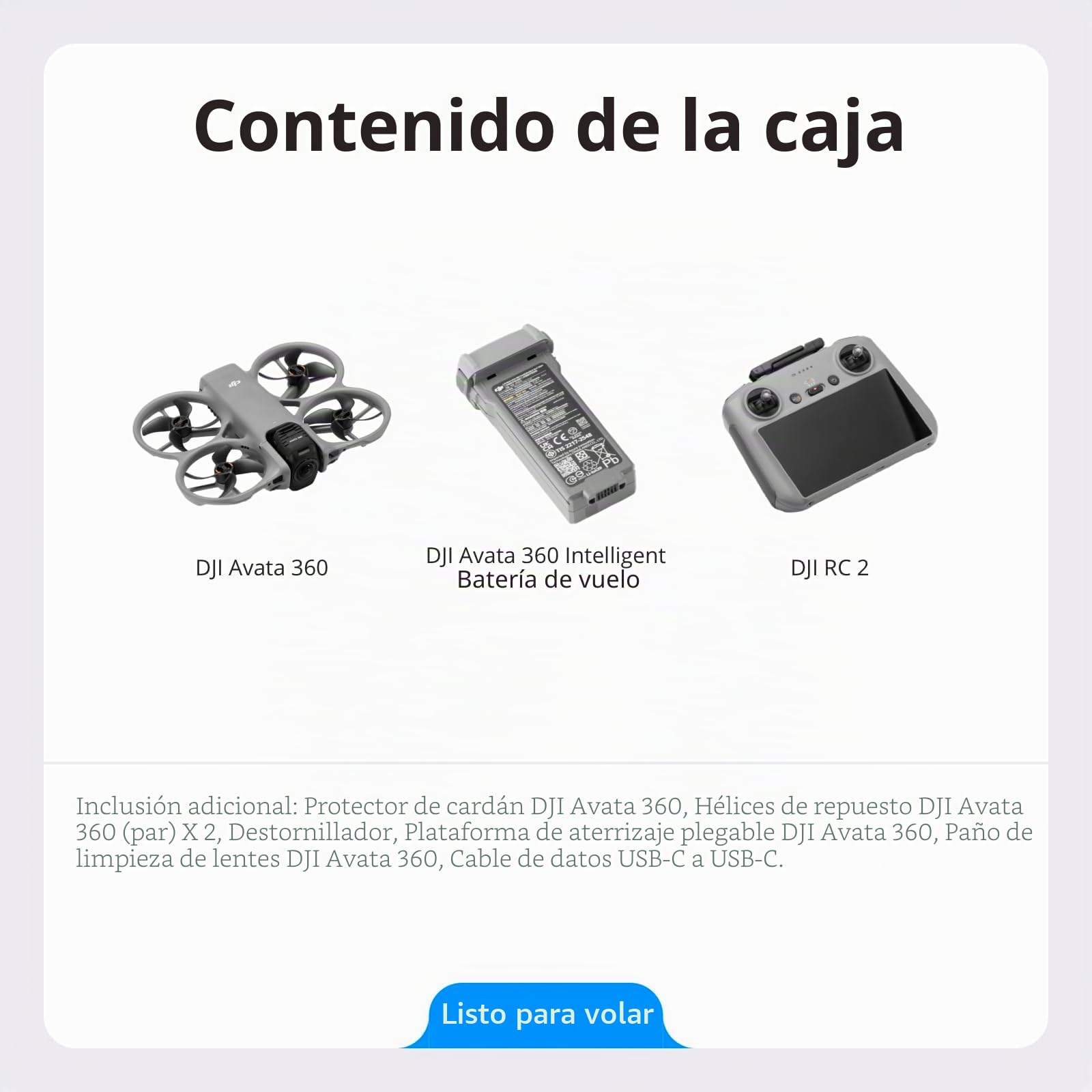 DJI Avata 360 (RC 2), dron con imagen 360° de 1 pulgada 8K para FPV y filmación aérea, dron con cámara 360° con protector de hélices. Incluye DJI-RC 2 con una pantalla (Avata 360 (RC 2))