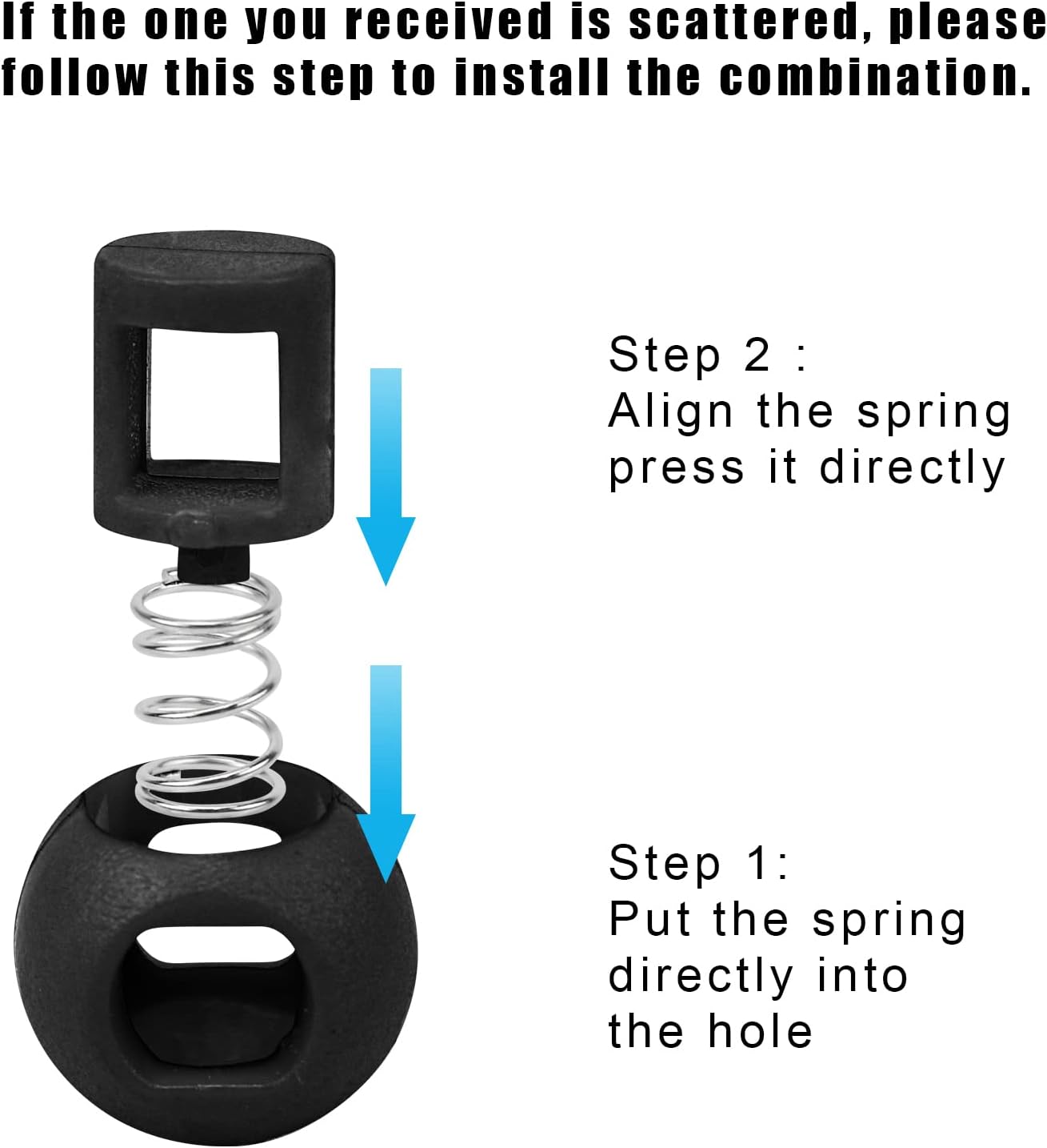 Hysagtek Plastic Cord Locks for Drawstrings Shoelaces, 100 Pcs Adjustable Round Cord Stops for Paracord, Backpacks - Image 3