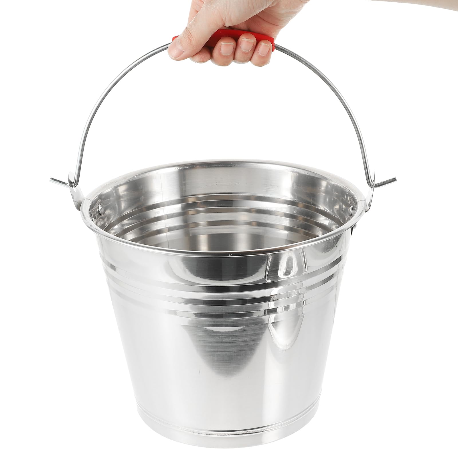Happyyami Edelstahleimer Mit Deckelgriff Milcheimer Eimer Für Getränke Eiskübel Kücheneimer Kompost Ascheeimer Getränkekühler Weinkübel Für Zuhause Garage Werkstatt 22 Cm