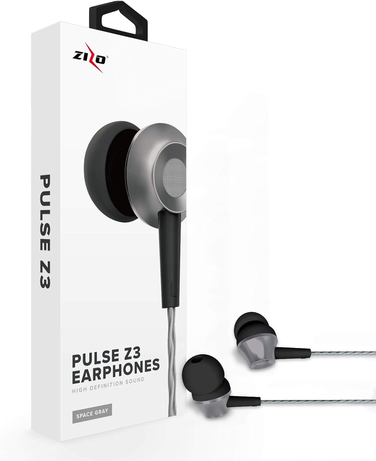 ZizoAmp Pulse Z3 in Ear Headphones with Dynamic Amp Sound Earphones Earbuds