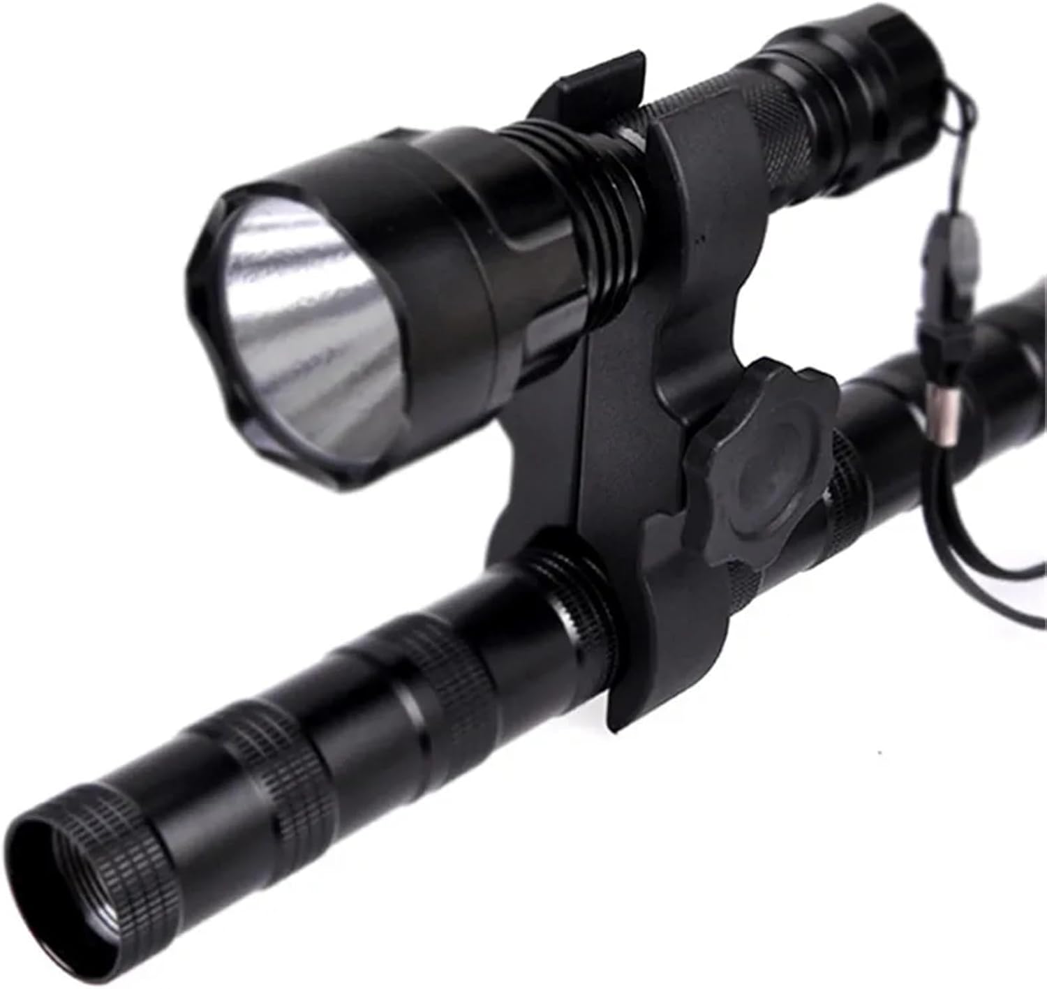 Upgrade LED Flashlight Mount Bracket Flash Torch Holder Front Light Clip Clamp Lantern Tactical 1cs(S3-360 rotation)