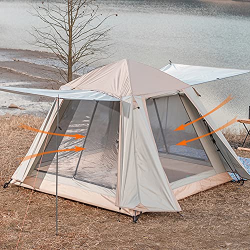 Tente de camping étanche instantanée avec double porte zippée