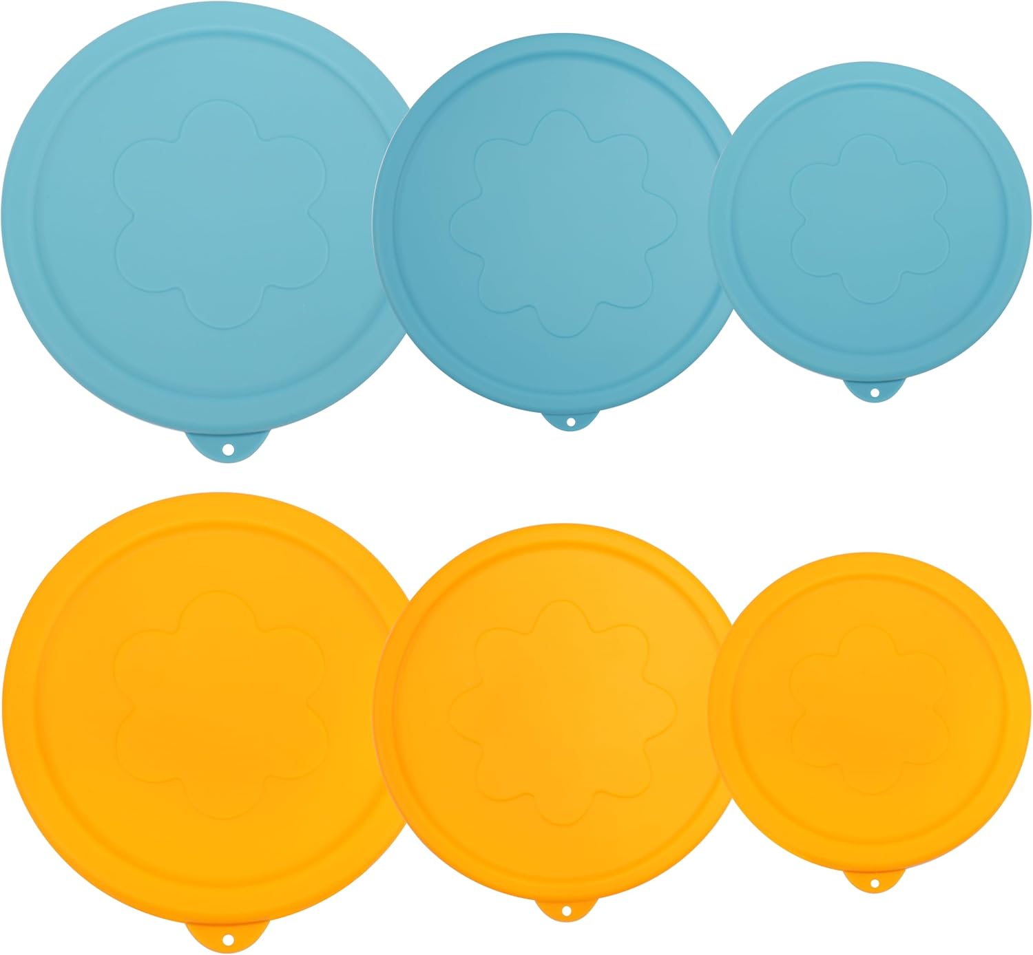 1 Cup (4 Pack) + 2 Cup (4 Pack) Silicone Replacement Lids Storage Cover for Pyrex 7202-PC and Anchor Hocking Glass Bowls (Container not Included) 8 Pack Microwave, Dishwasher and Freezer Safe