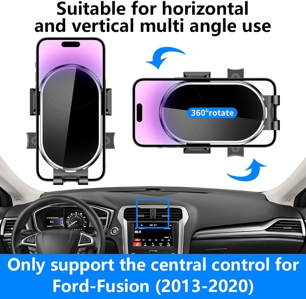 Car Phone Holder for Ford Fusion 2013 2014 2015 2016 2017 2018 2019 2020 Auto Accessories Navigation Screen Bracket Interior Decoration Dashboard Cell Mobile Phone Mount Holders case Accessory