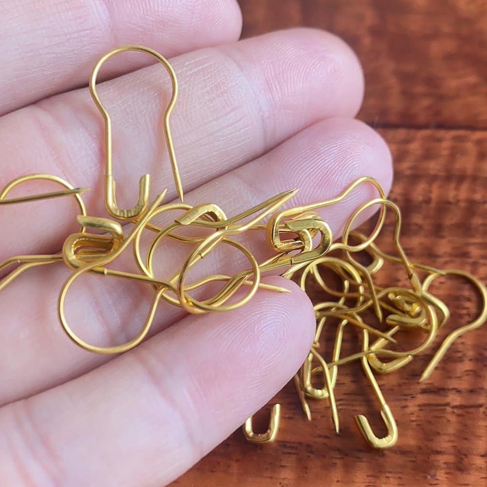 600 Spille da Balia in Metallo Spillo Calabash Dorate Spilla di Sicurezza a Forma di Pera per Artigianato Abbigliamento Etichette Fai Da Te