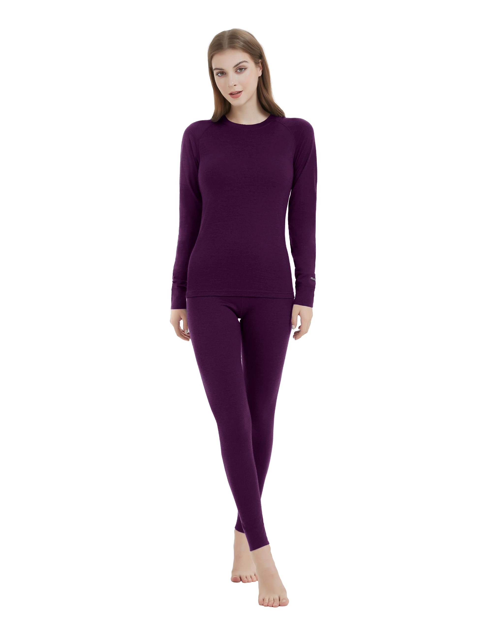 Iguana Womens 100% Merino Wool Base Layer Set Active Thermals