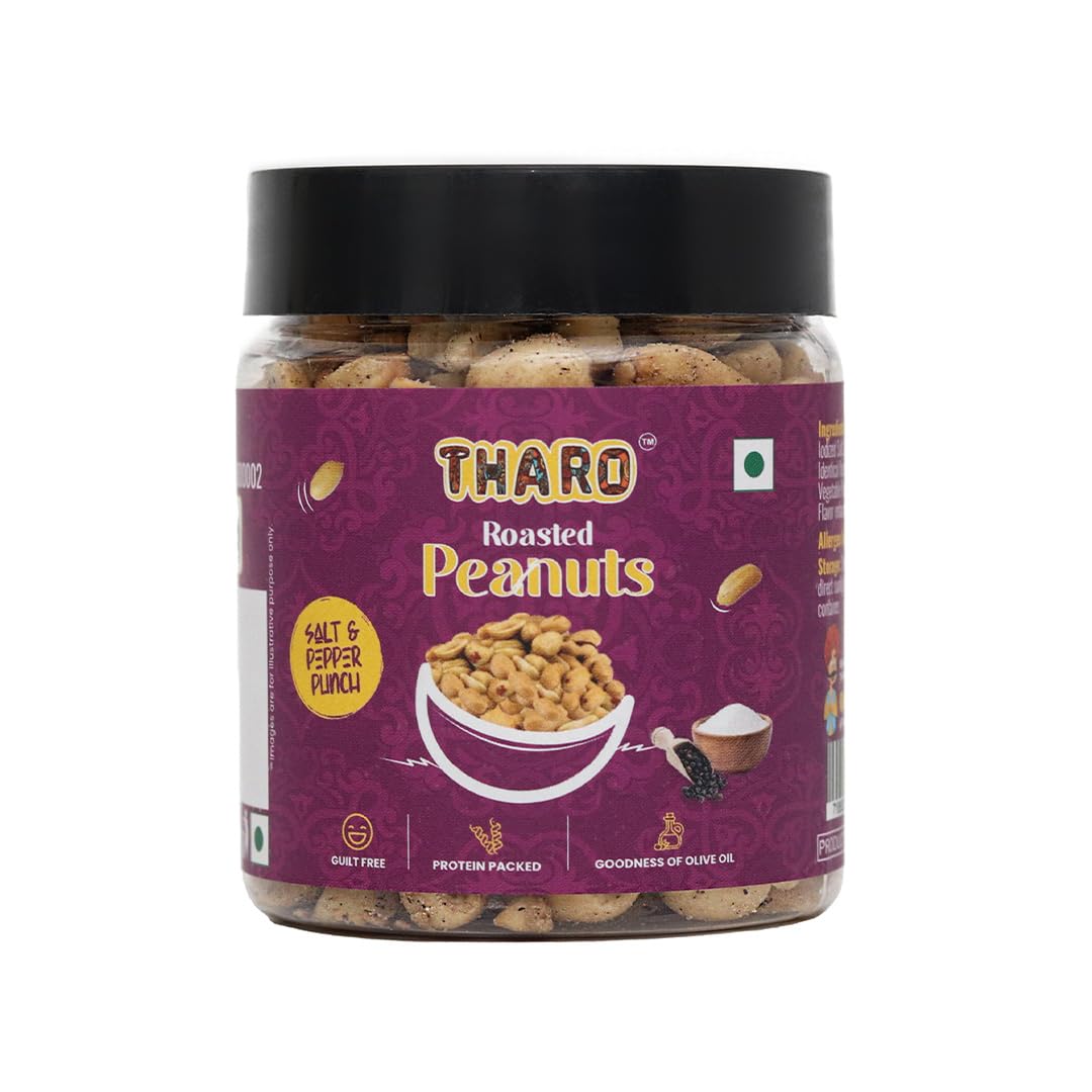 See full amazon price history chart for THARO Salt & Pepper Roasted Peanuts with Goodness of Olive Oil | 90 Gram x 10 Small Jar | Electrolyte Balance | Healthy Snacks | Gluten Free | Rich in Protein | Travel Pack |Pack of 10 | 900 G THARO Salt & Pepper Roasted Peanuts with Goodness of Olive Oil | 90 Gram x 10 Small Jar | Electrolyte Balance | Healthy Snacks | Gluten Free | Rich in Protein | Travel Pack |Pack of 10 | 900 G (B0CZ9JS58J) Amazon Price History, Amazon Price Tracker