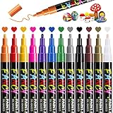 Reichhaltige Farbauswahl: Unser Acrylstifte paint pen umfasst Rot, Gelb, Rosa, Orange, Lila, Blau, Grün, Braun, Schwarz, Weiß, Gold und Silber. 12 Arten leuchtenden Farben bieten Ihnen mehr Farbauswahlmöglichkeiten, die Ihrer künstlerischen Kreation mehr Kreativität verleihen können.