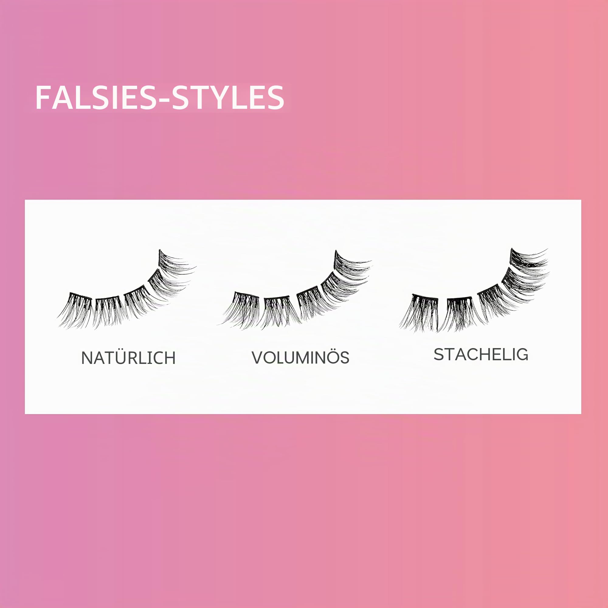 KISS imPRESS Falsies Press On Lashes "Voluminous" Selbstklebende Wimpern 1-Step, Glam Volume, Schwarz, Kein Kleber erforderlich, Wimpernverlängerung DIY, 20 Wimpernbüschel & Applikator