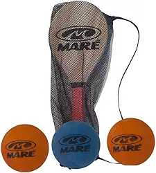 Kit Frescobol Maré 3 Bolas c/Bolsa Tênis De Praia Raquete Madeira Frescobol Premium da Maré