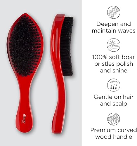 Miniatura 2 de Diane Prestige D1706 - Cepillo ondulado ovalado 100% suave con cerdas de jabalí