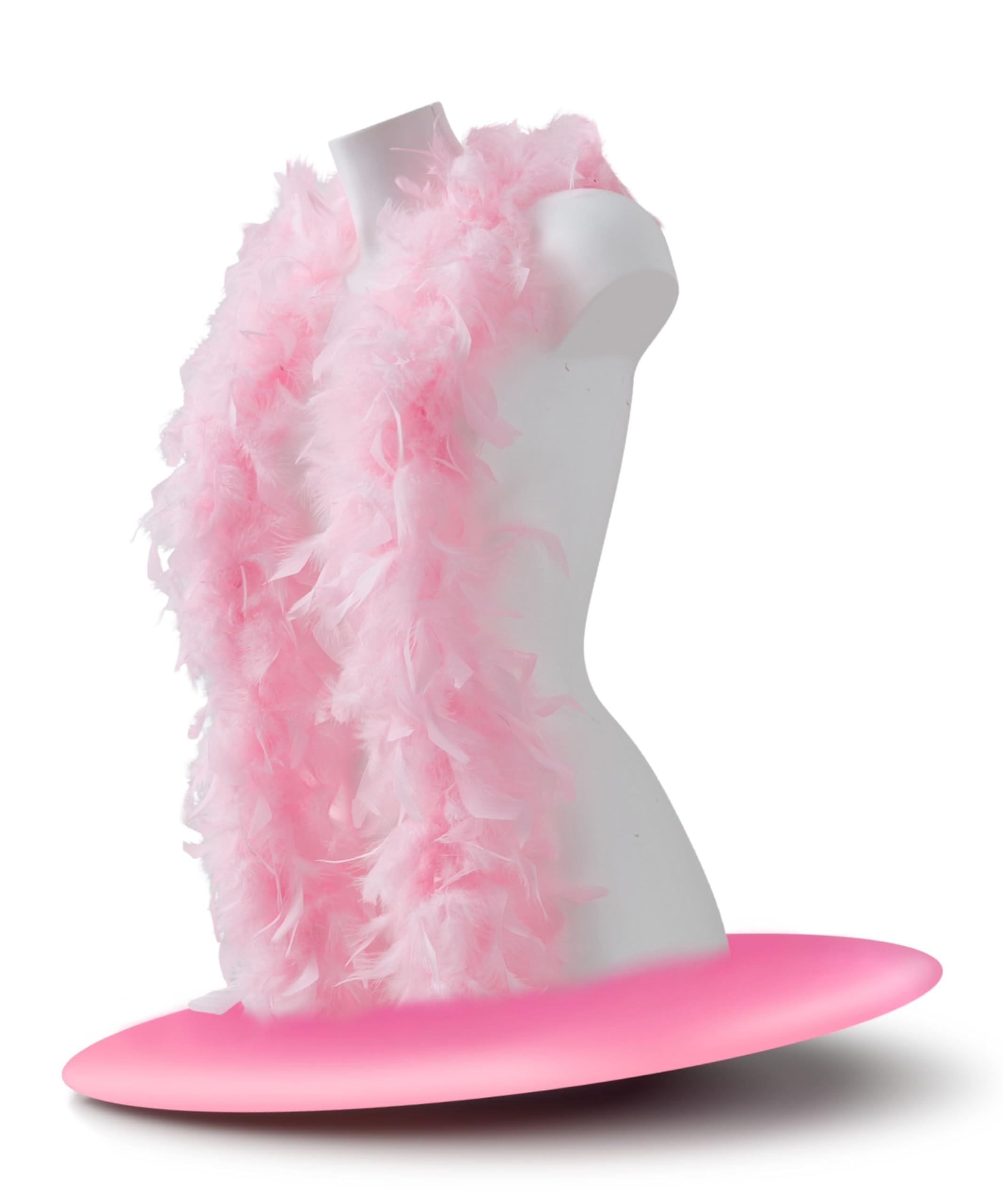 Runesol Premium Light Pink Feather Boa, 50 grams, 1.8m Pink Feather Boa, Christmas Costumes for Women Fancy Dress Accessories