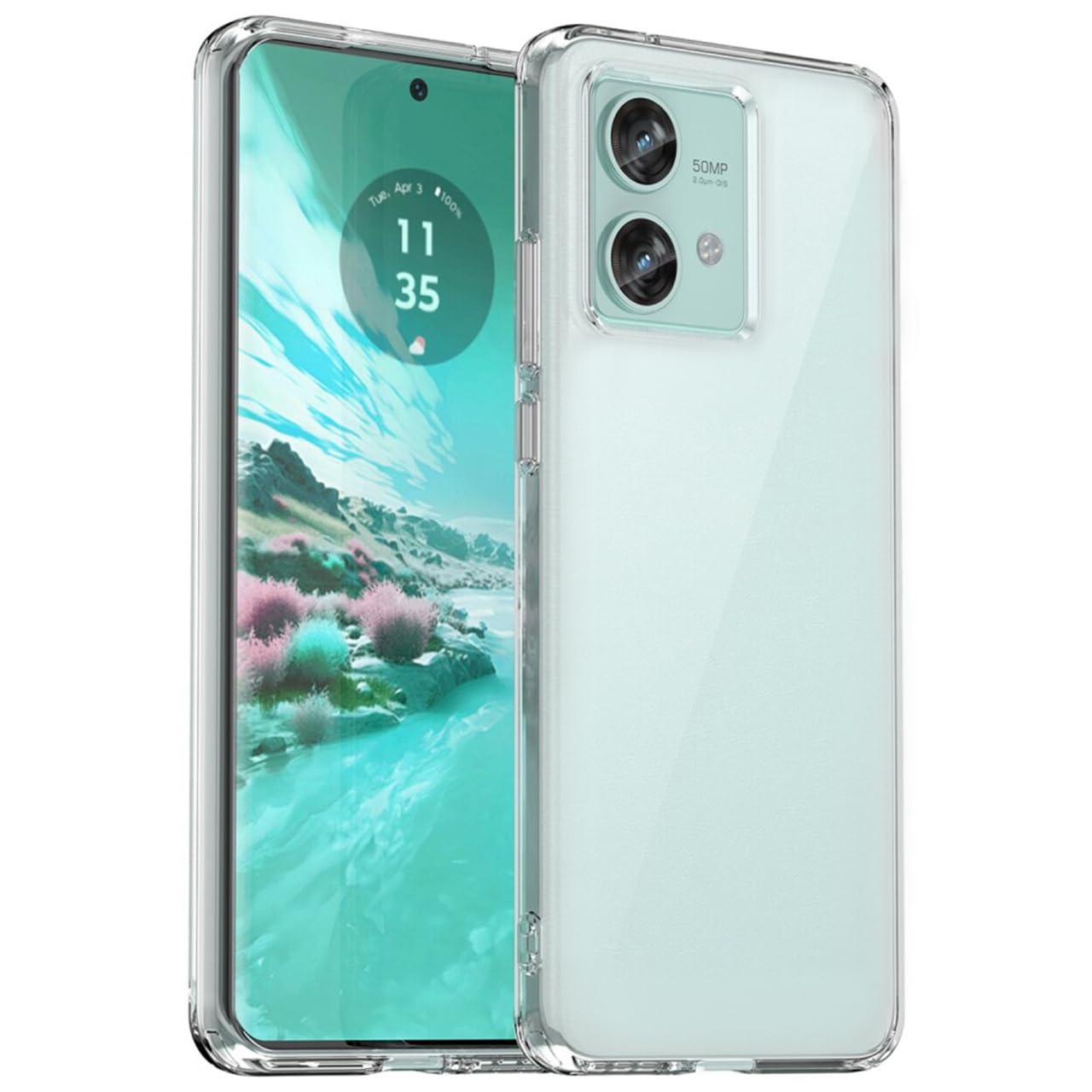 Oprimio Crystal Clear Case for Motorola Moto Edge 40 Neo [Silicone Case] [%100 Transparent] [German Material] Ultra Thin Clear Mobile Phone Case for Motorola Edge 40 Neo