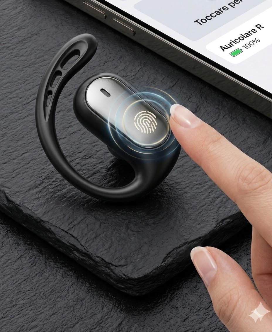 OrangeX Essential - Cuffie Bluetooth 5.4 Sport Wireless, Auricolari Leggeri per Musica e Chiamate, Design Elegante, Funzione Extra Traduttore Istantaneo 158 Lingue, compatibilità IOS/Android