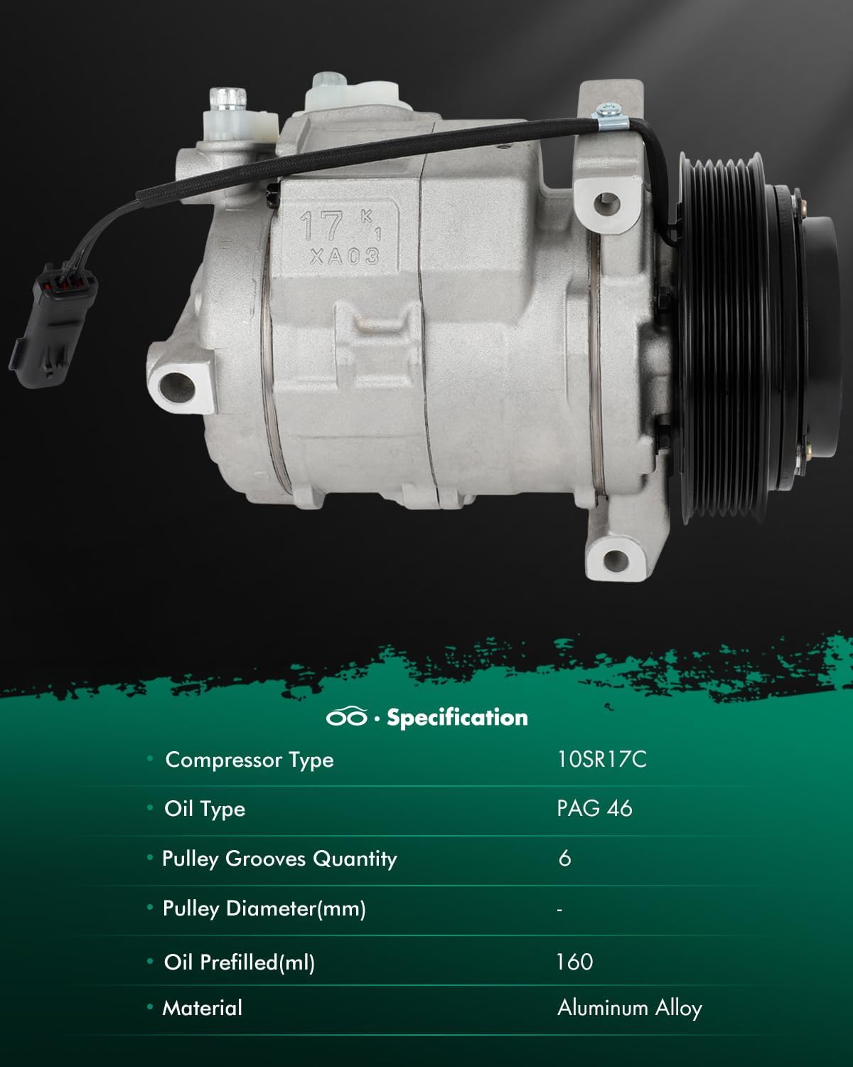SCITOO AC Compressor with Clutch for Dodge Journey 3.5L 2009-2010