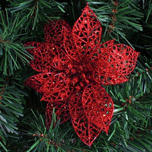 Buy Generic Green 10pcs/lot Christmas Flowers Xmas Tree Decorations