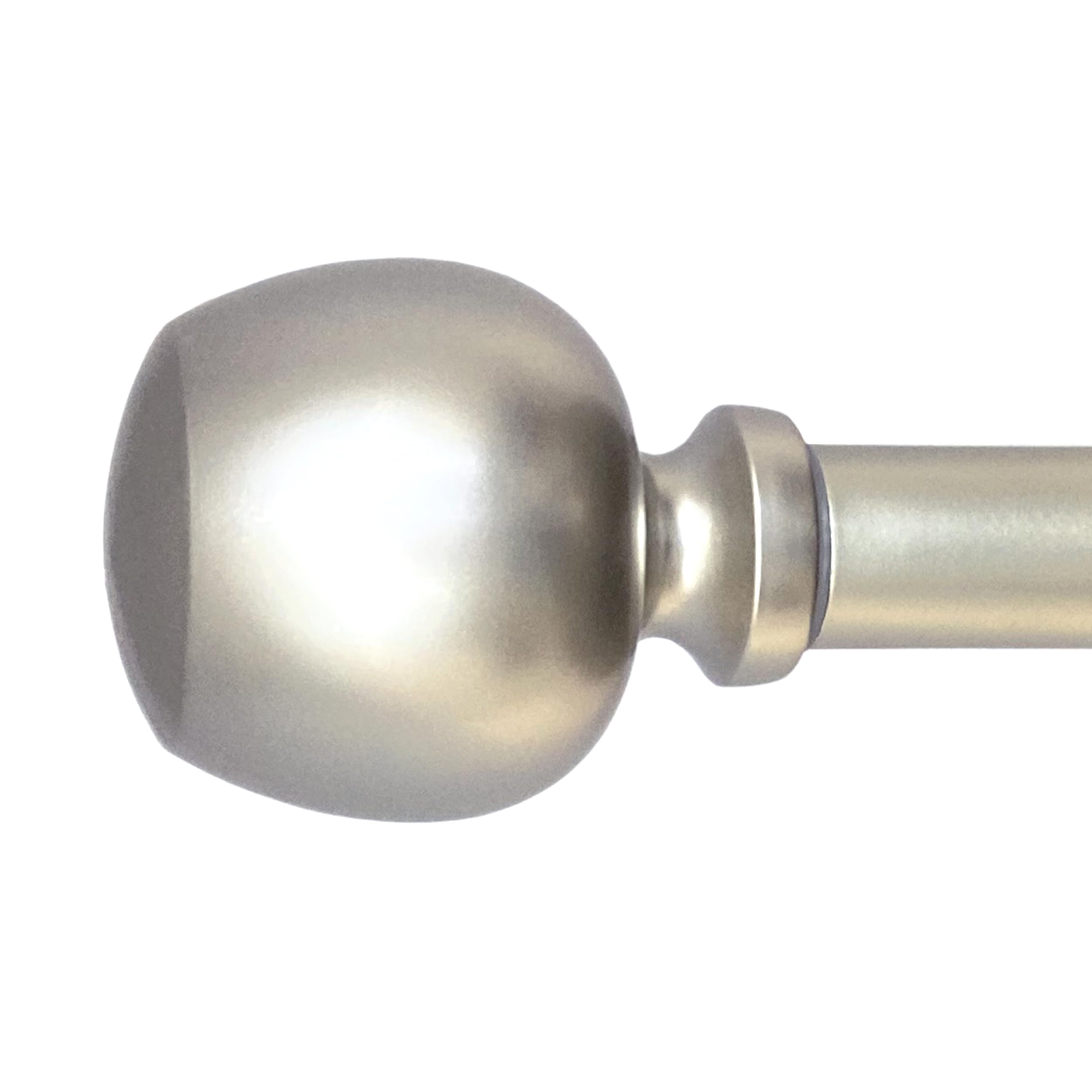 Decopolitan Morena II 18-36 Inch Adjustable Curtain Rod Set, 1 Inch Diameter in Nickel