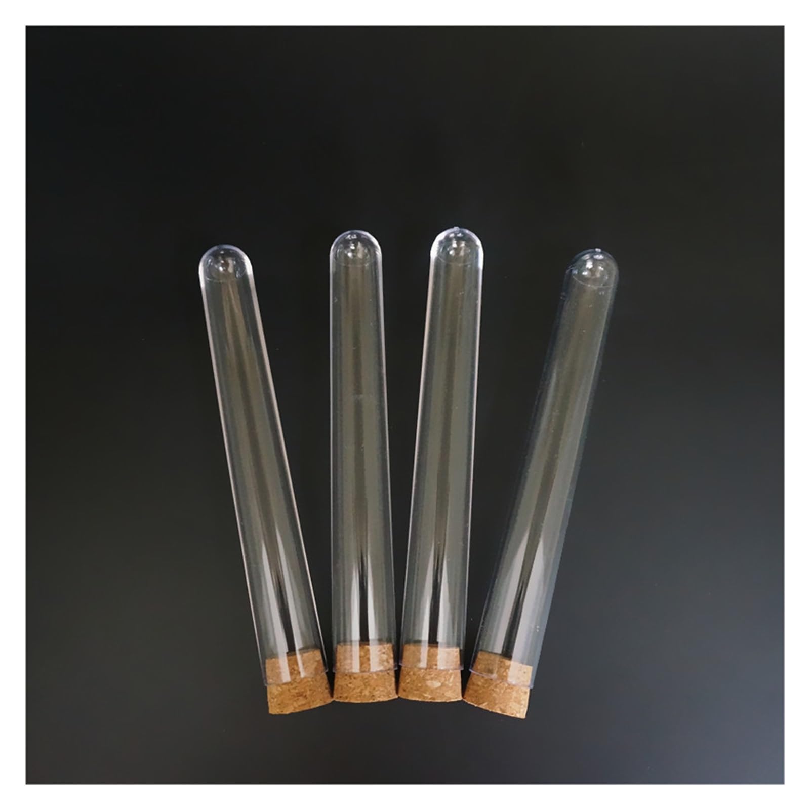 YYJzsw 10 Sztuk/20 Sztuk/50 Sztuk/100 Sztuk 20x150mm Plastikowe Probówki Z Korkiem Do Miłych Eksperymentów Laboratoryjnych I Testów(50pcs)