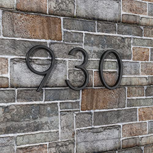 5" Floating Stainless Steel Address House Number, Modern Metal Anti-Rust House Numbers With Nail Kits For Door Garden Mailbox Decor Visibility Signage (3) #TOP3