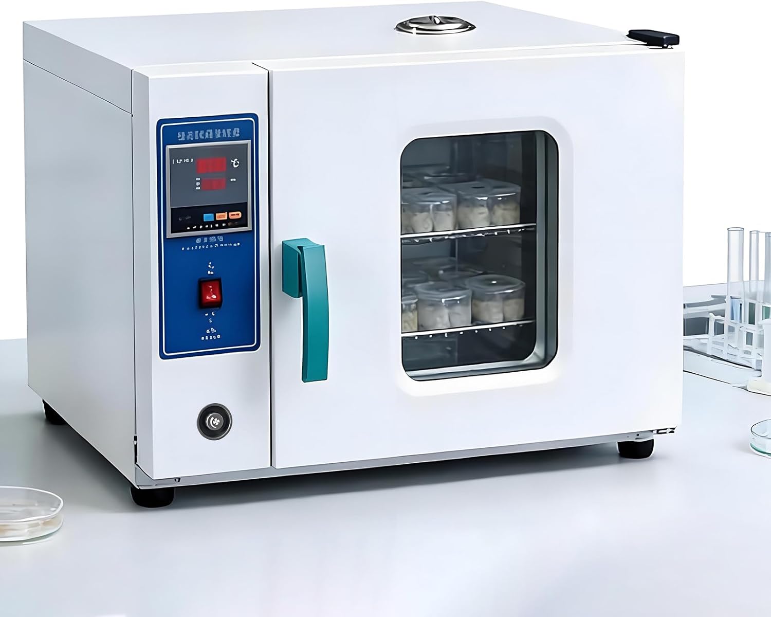 Laboratory Vacuum Drying Oven, Industrial Digital Electric Blast Forced Air Convection Dryer Ovens, with Temperature Control, Adjustable Fan, for Industrial and Lab 16L