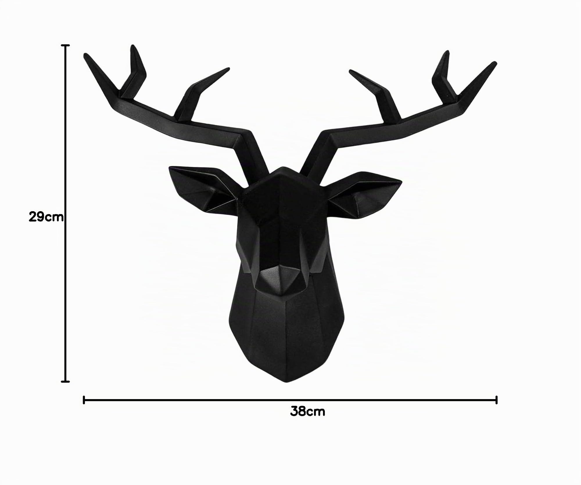 Baoblaze Statua animale in resina 3D testa di cervo statua decorativa in legno di cervo per casa, ufficio, camera da letto