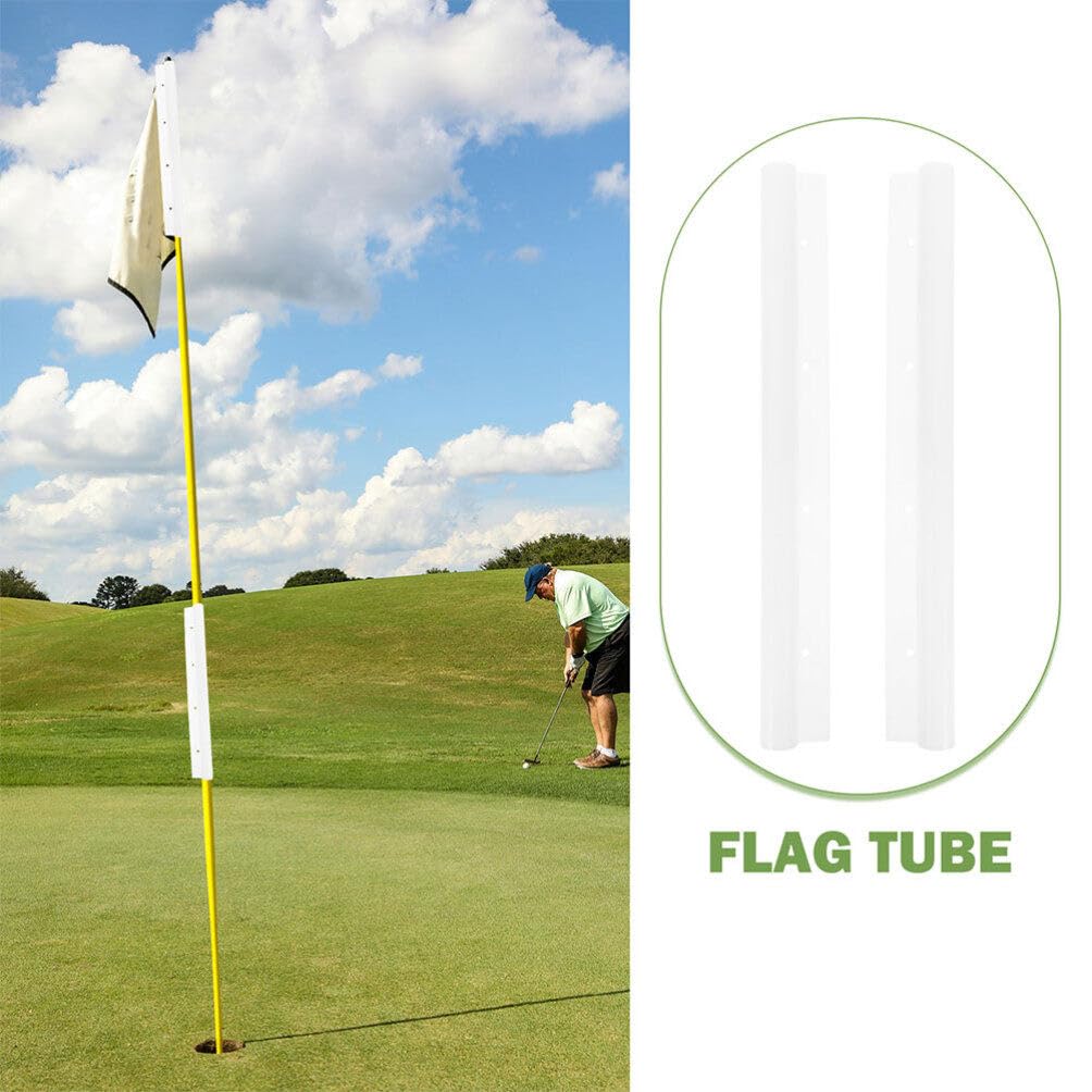 POPETPOP 4pcs Golf Flag Tubes Plastic Flag Tubes for Easy Insertion and Support for Golf and Practice Putting
