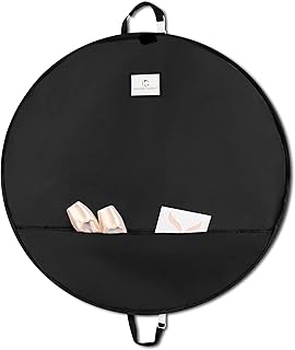 Professional Dance Pancake Tutu Bag - 3-inch Gusset, 2 deep pockets for Tutu Skirts, Travel Storage Costumes, Ballerinas, and Competitive Dancers (Raven, 40-inch)