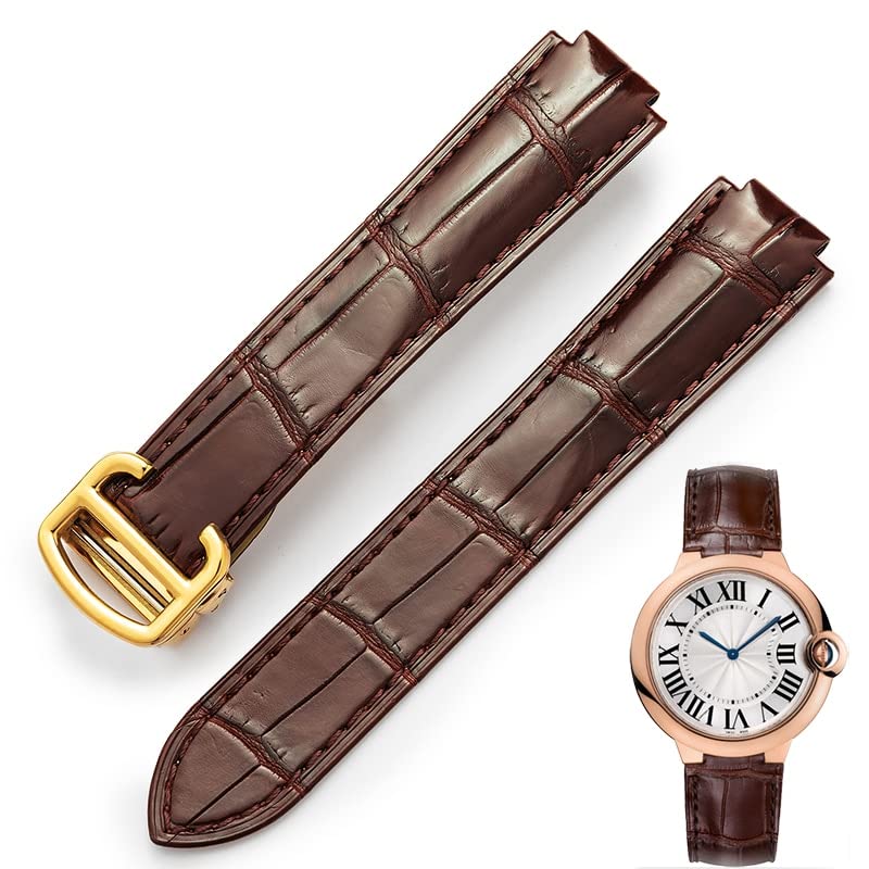 Bracelet crocodile bleu noir pour Cartier Ballon Bleu au quotidien