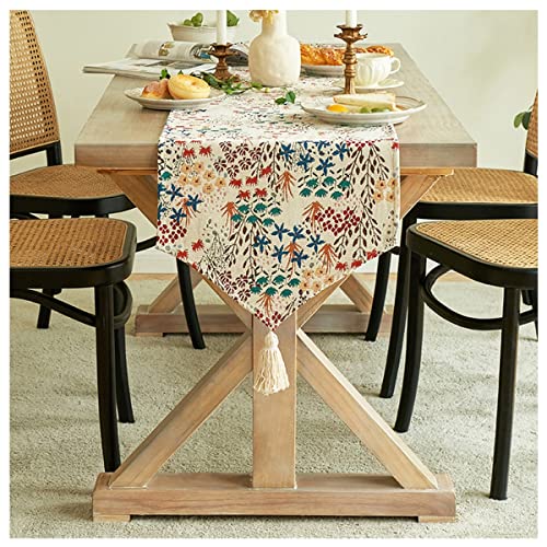 Chemin de table rustique pour Noël et décorations de fêtes chaleureuses 40x240