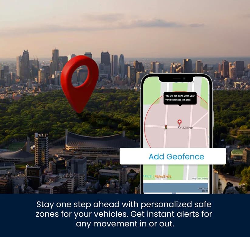 Image of Wheelseye Vehicle GPS Tracking Device with Free 1 Year App Subscription with Remote Lock, Live Tracking & Geofencing - SIM Card Included - Compatible with Cars and Bikes