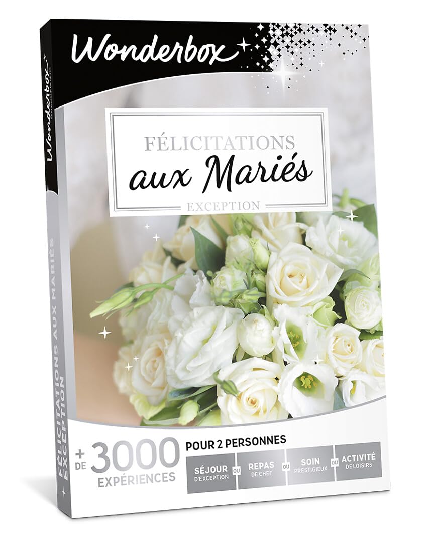 Wonderbox - Félicitations Aux Mariés Exception - Coffret Cadeau - Idée Cadeau Multi Activités
