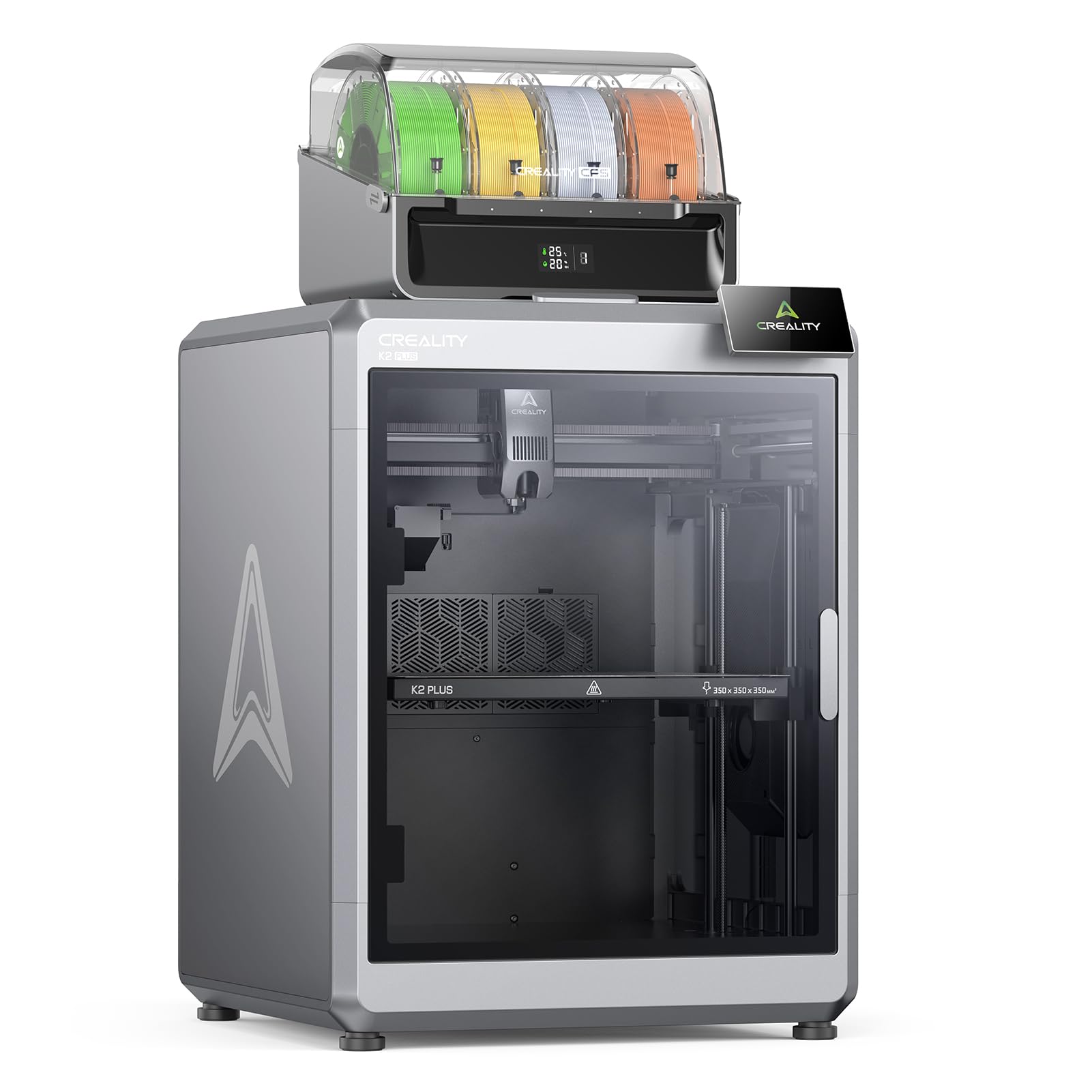 FTVOGUE K2 Plus Combo 3D-Drucker, 16-Farben Multi-Filament Druck, 350mm Bauraum, FOC Schritt-Servo Motoren, 600mm/s Geschwindigkeit, Dual KI Kameras, Auto Kalibrierung for Große Modelle (EU)