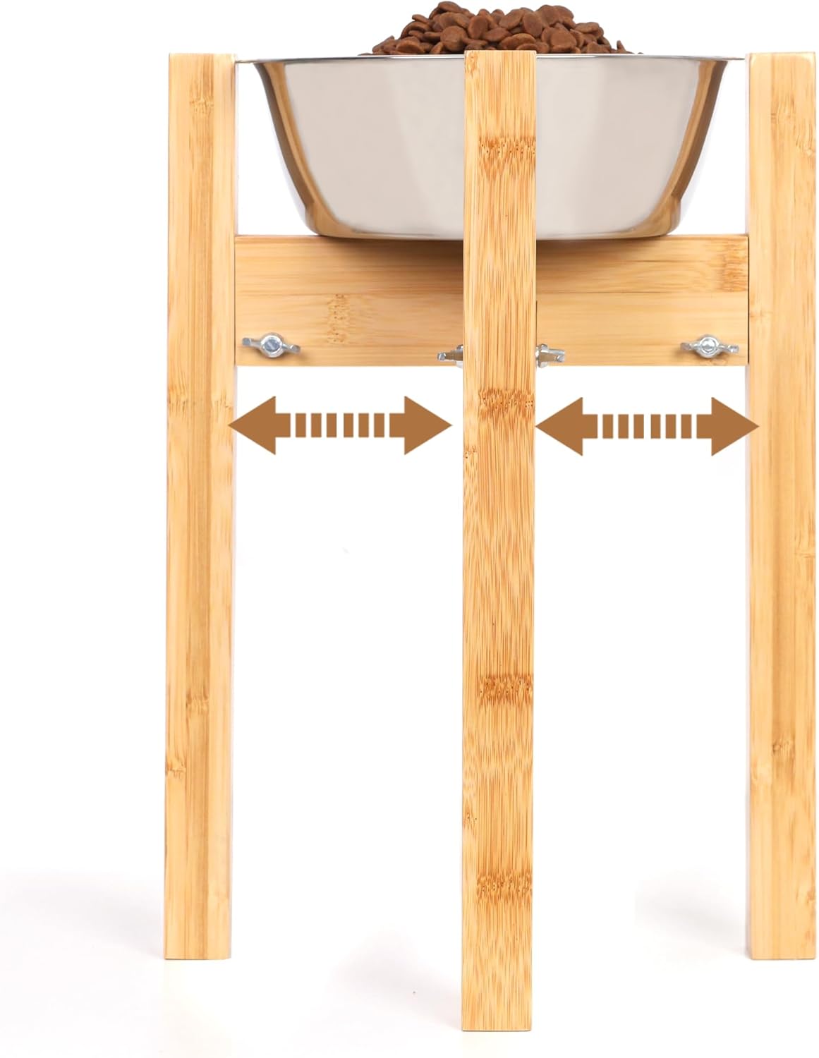 Elevated Dog Bowl Stand,Adjustable Dog Food Stand for 8”11” Bowls,Single Dog Bowl