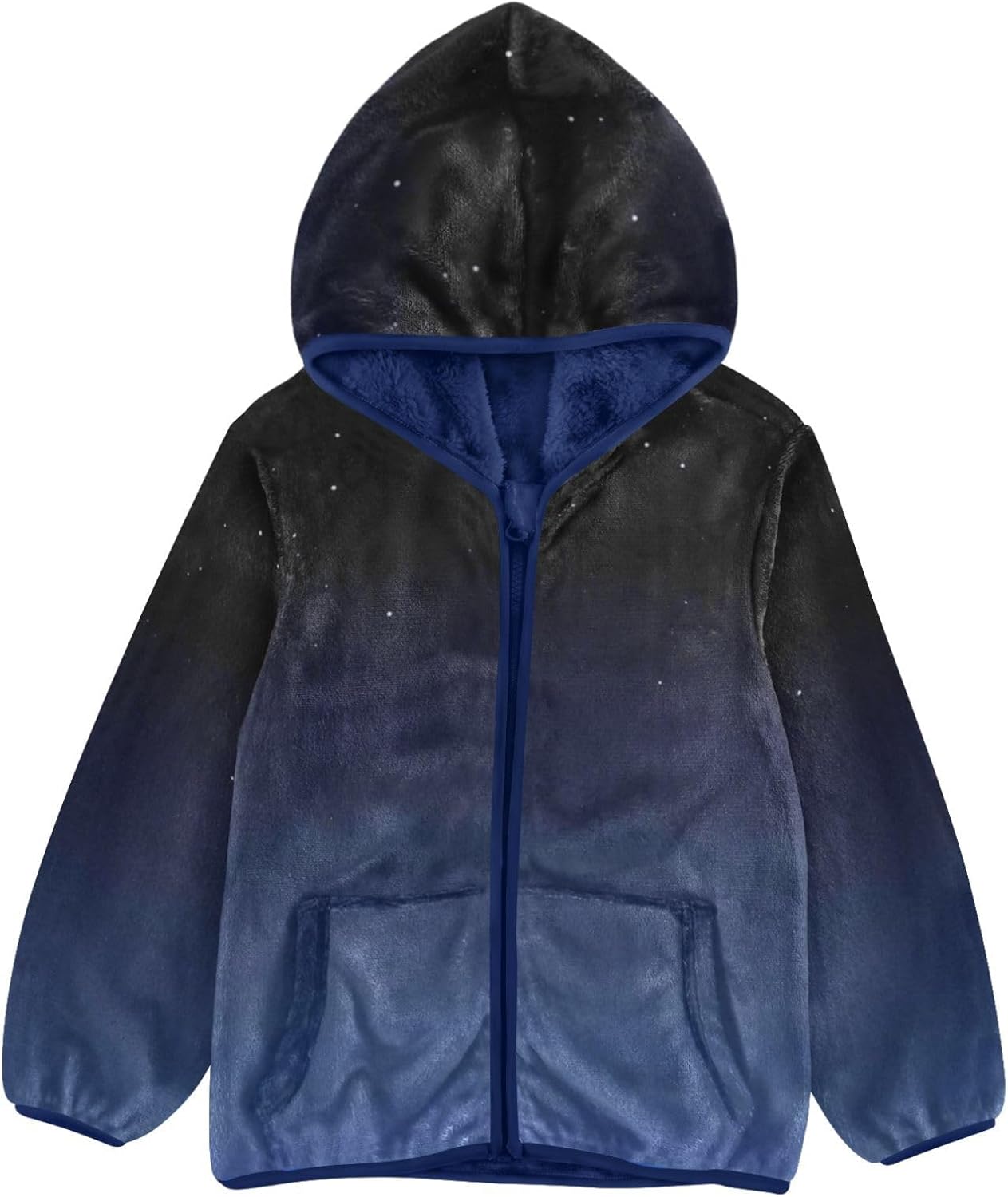 Blue Gradient Lightweight Zip Sweatshirt Outerwear Jackets & Coats Navy Blue Baby Boys Clothes