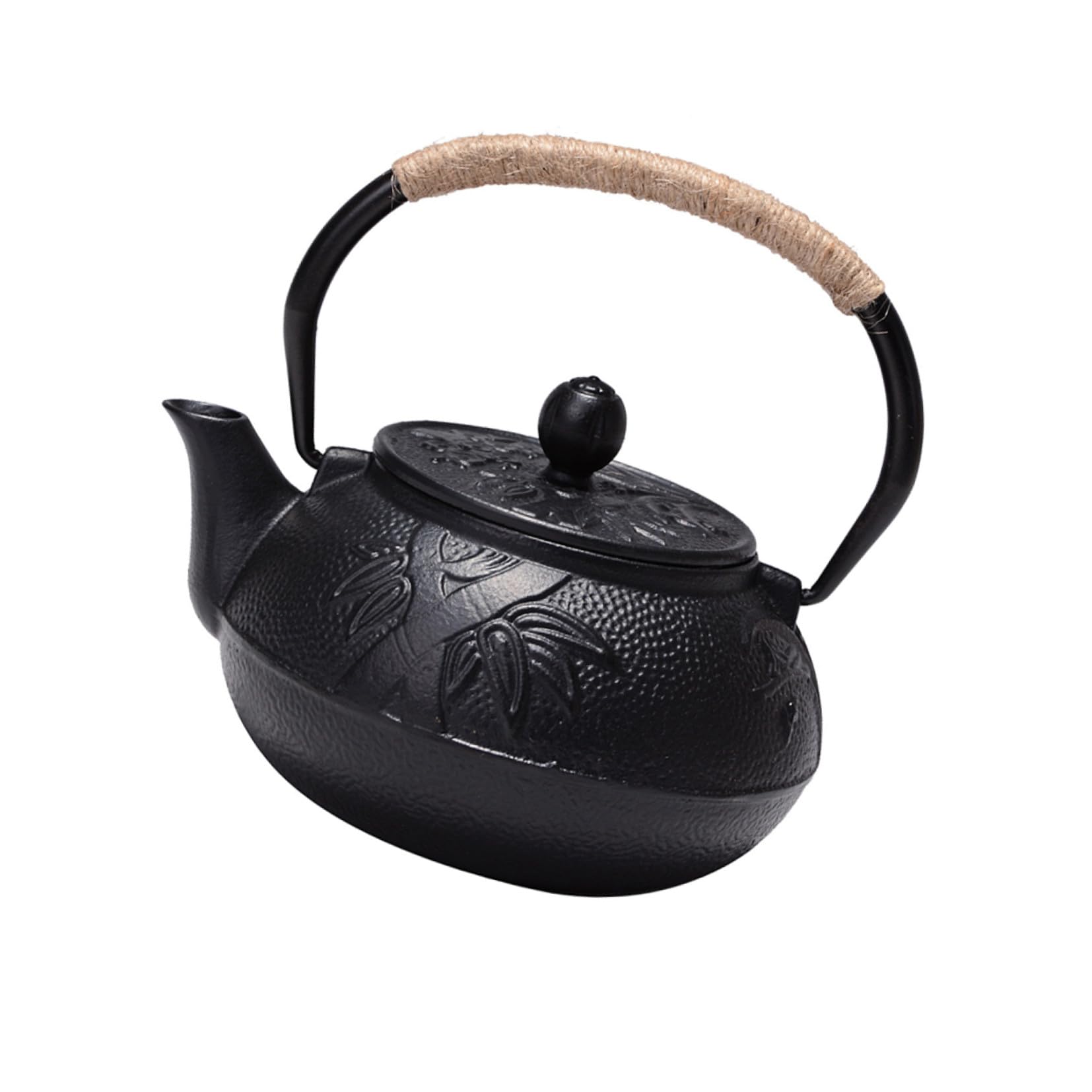 Tetera de Hierro Fundido 0, 6 L, Hervidor Multifunción | Accesorio de Té para Hogar, Diseño Delicado y Acabado Cuidado, Portátil y Fácil de Llevar