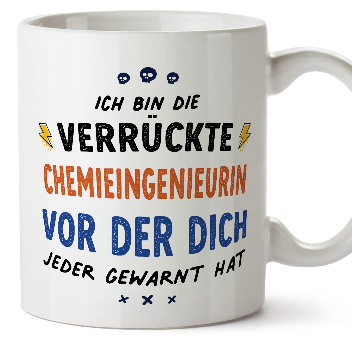 MUGFFINS Chemical Engineer Woman Mug - in German - Dich alle gewarnt haben - Funny Gift for Colleagues - Ceramic 11oz Mug
