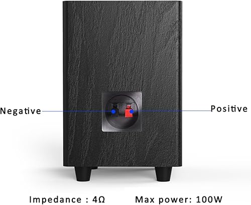 Miniatura 6 de Subwoofer pasivo de 6.5 pulgadas, potencia de 100 W, graves pesados, potente sonido, fibra sintética, material de madera, altavoz pasivo para cine