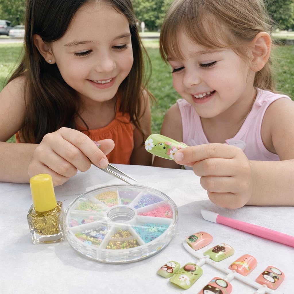 Amazon.in: Buy Kids Nail Art Kit for Girls – Cute Cartoon Press On