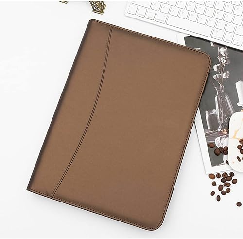 Miniatura 2 de Cartera de negocios de alta calidad con cremallera organizador de cartera de piel sintética para documentos tamaño carta tarjetero de visita hombres