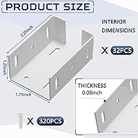 Vista 2 de Hicarer Soporte de valla de aluminio resistente con tornillos para panel de cercado de vinilo y kit de soporte de barandilla de plataforma