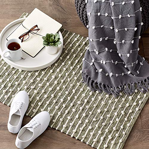 DII Slub Rug Collection Recycled Cotton Loop, 2x3', Antique Green - image 4