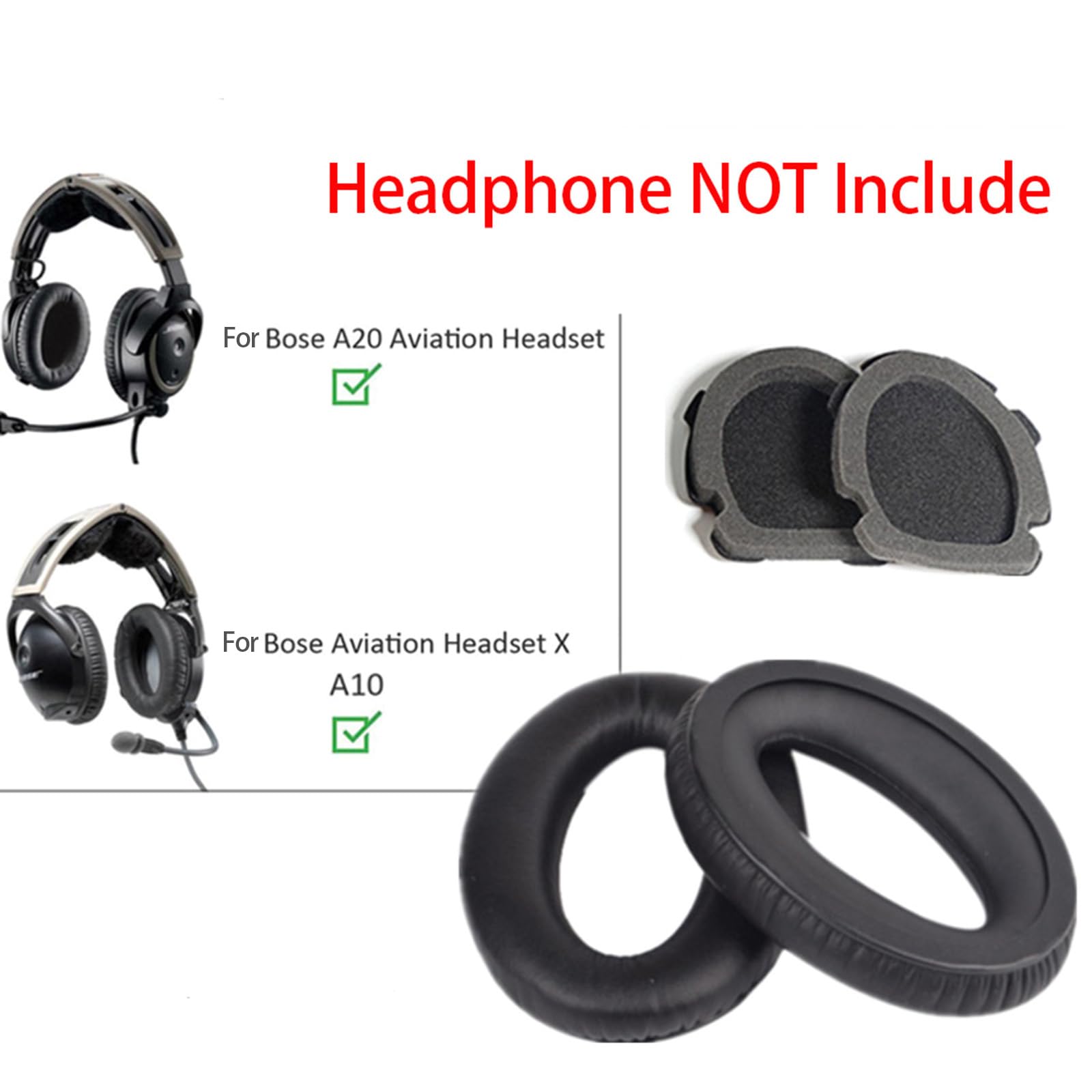 Headphone Earpads Ear Cushion for Aviation Headset X A10 Earphone Ear Pads Replacement