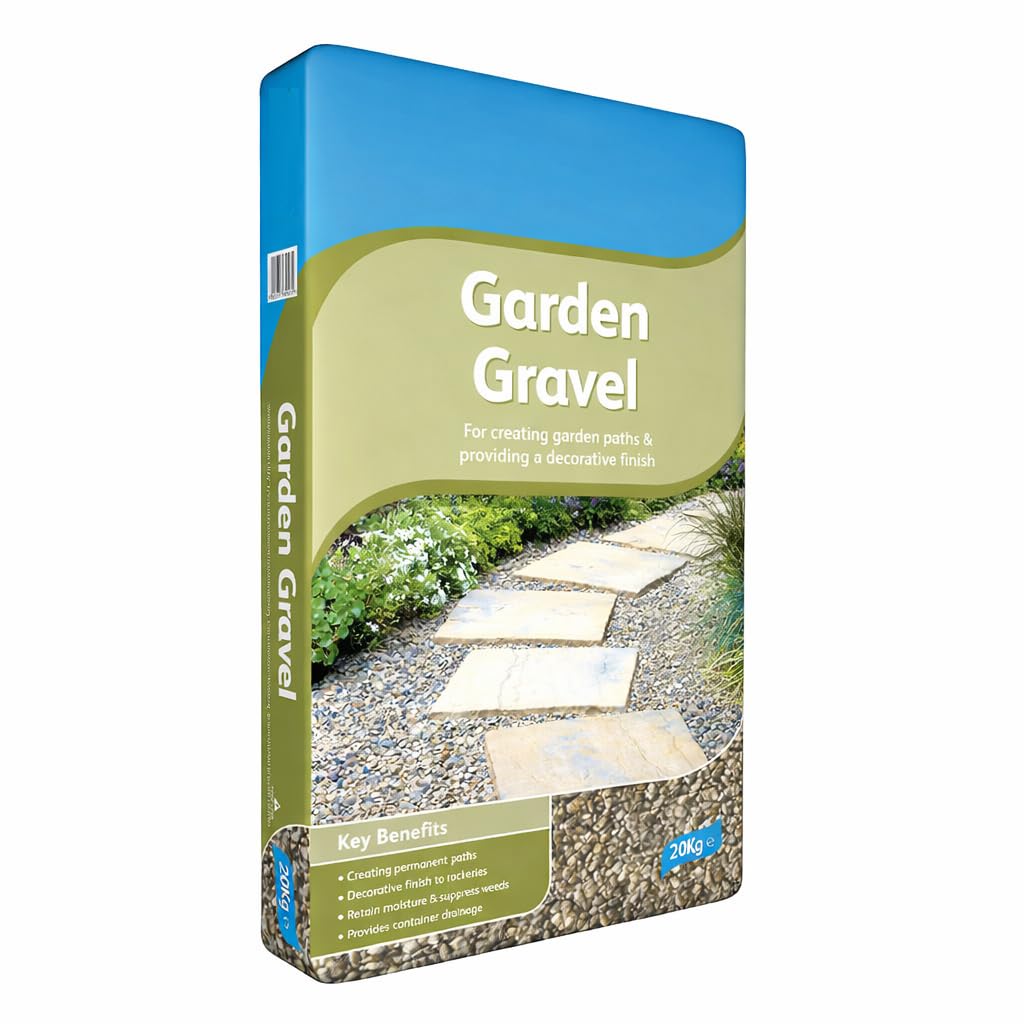 Indigo® Garden Gravel 20kg – Decorative Landscaping Stones for Paths, Borders, Beds & Driveways – Natural Garden Pebbles for Drainage & Ground Cover