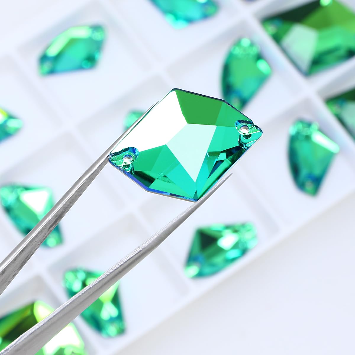 DONGZHOU Rhinestones for Textiles 71 Pieces Rhinestones for Sewing with Holes Flatback Sewing Stones Mix Shape Glass Crystal Gemstones for Jewellery Shoes - Image 3