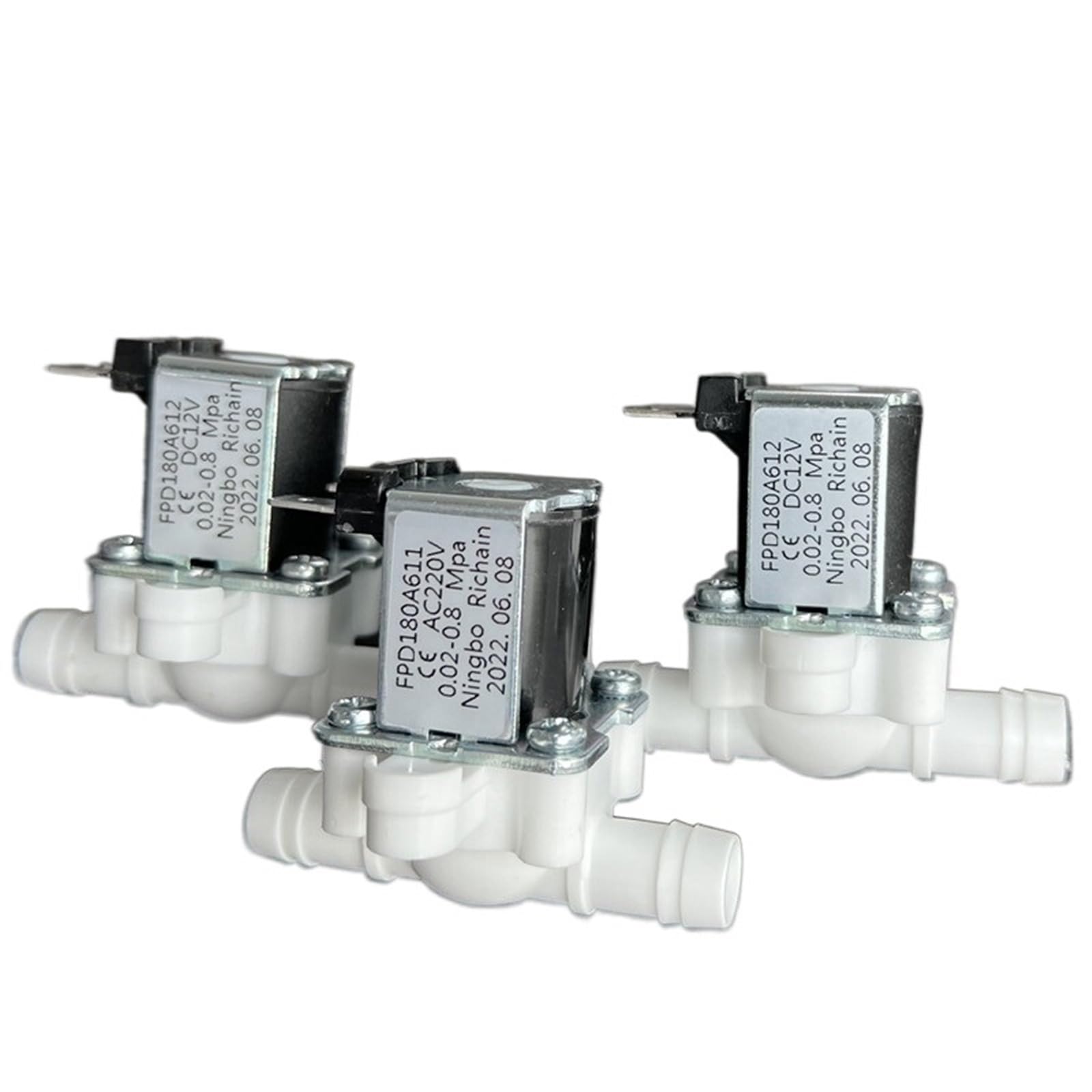 TREDSWQCV DC 12V 24V 220V Electric Solenoid Valve Magnetic Normally Closed Pressure Inlet Water Air Flow Switch(220v)